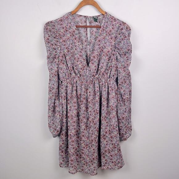 Wild Fable small long sleeve boho style floral dress - Picture 1 of 10